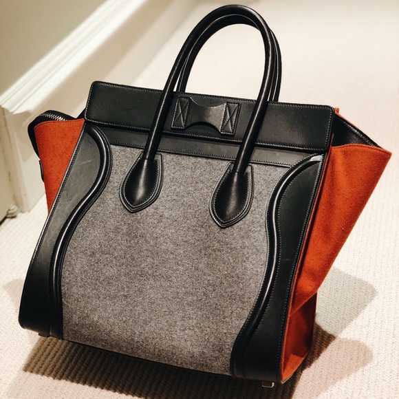 Celine Tricolor Mini Luggage Tote - Picture 4 of 7